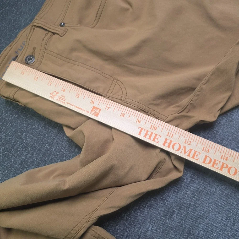 prAna Brion Pants Mens 34x32 Brown Slim Fit Performance Stretch Outdoor Trousers